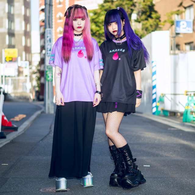 愛死天流 Tシャツ 半袖 ファッション 原宿系 原宿 病み 病みかわいい 派手カワ パンク ロック チャイナボタン 中華風 NEOチャイナ イラス