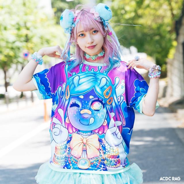 Slime Princess Tシャツ 半袖 カットソー 原宿系 原宿 派手カワ ファッション かわいい カラフル デコラ 女の子 個性的 スライム ポップ の通販はau Pay マーケット Acdc Rag Au Pay マーケット店