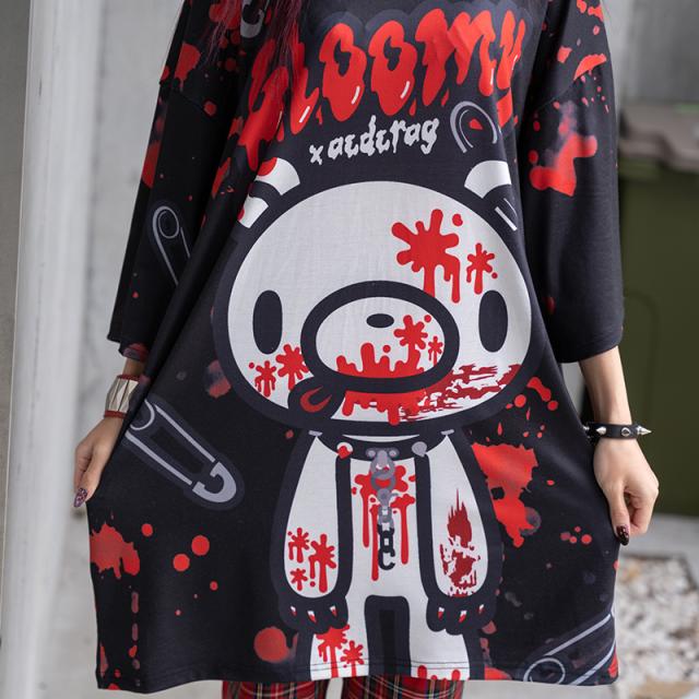 ダークグル ミ ヒュージtシャツ 半袖 Tシャツ 原宿 原宿系 病みかわいい 病みかわ ファッション パンク ロック V系 グロかわ レディーの通販はau Pay マーケット Acdc Rag Au Pay マーケット店