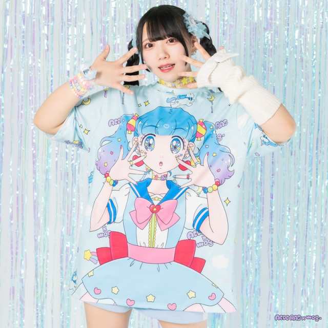 ゆめちゃん Tシャツ 半袖 原宿系 原宿 派手カワ ファッション パステル 