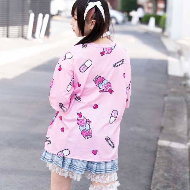 マイメロディTシャツ 半袖 原宿 原宿系 病みかわいい 病みかわ