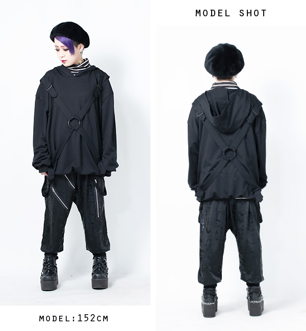 パラシュートハーネスパーカー パンク ロック ファッション V系 ヴィジュアル系 原宿 原宿系 ファッション 病み 服 病みかわいい レディの通販はau Pay マーケット Acdc Rag Au Pay マーケット店