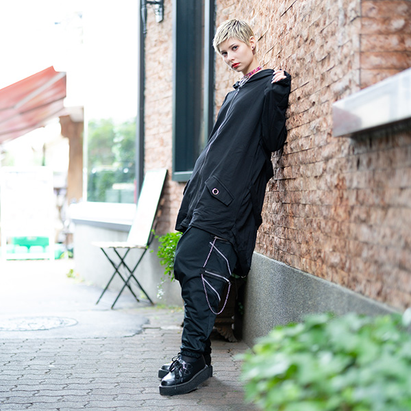 バックハーネスパーカー パーカー ロング丈 病み オーバーサイズ ビッグシルエット ハーネス 服 病みかわいい パンク ロック V系 ヴィジの通販はau Pay マーケット Acdc Rag Au Pay マーケット店