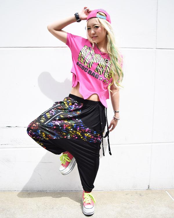 レインボーサルエルパンツ 原宿系 ファッション パンク ロック V系 サルエル パンツ サルエルパンツ ダンス 衣装 ヒップホップ ダンスの通販はau Pay マーケット Acdc Rag Au Pay マーケット店