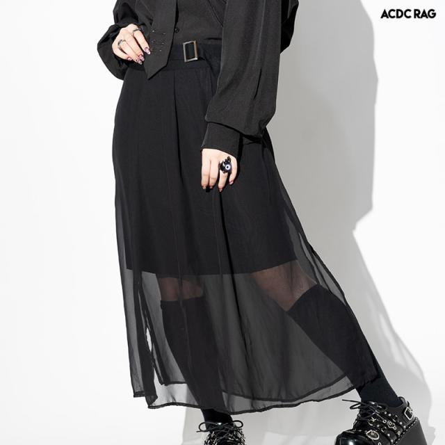 Fベルトスカート パンク ロック ファッション V系 スカート ロングスカート ロング マキシ丈 原宿 原宿系 病みかわいい 透け感 クール かの通販はau Pay マーケット Acdc Rag Au Pay マーケット店