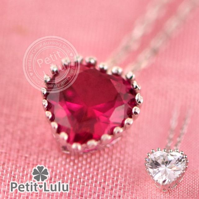 ネックレス レディース ダイヤモンドCZ プラチナ仕上げ シルバー925 ハート 一粒 キュート 最高級スワロフスキーの通販は 7,980円