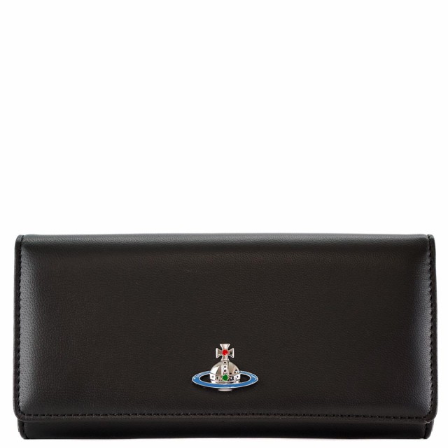 Vivienne Westwood ヴィヴィアンウエストウッド 2023年-2024年秋冬新作 長財布 51040027 L001L NAPPA CLASSIC CREDIT CARD WALLET レディース 女性 オーブ N403PF BLACK ブラック