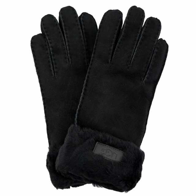 UGG アグ 手袋 2023年-2024年秋冬新作 17369 W TURN CUFF GLOVE レディース 女性 グローブ シープスキン BLACK/BLK ブラック