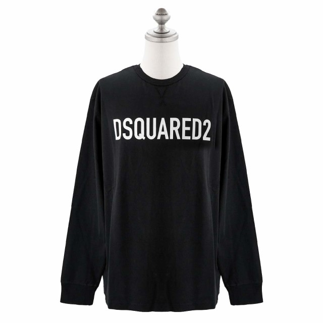 DSQUARED2 ディースクエアード トレーナー S74GD1150 S24583 LOOSE FIT LONG T-SHIRT メンズ 男性 スウェット 900 BLACK ブラック