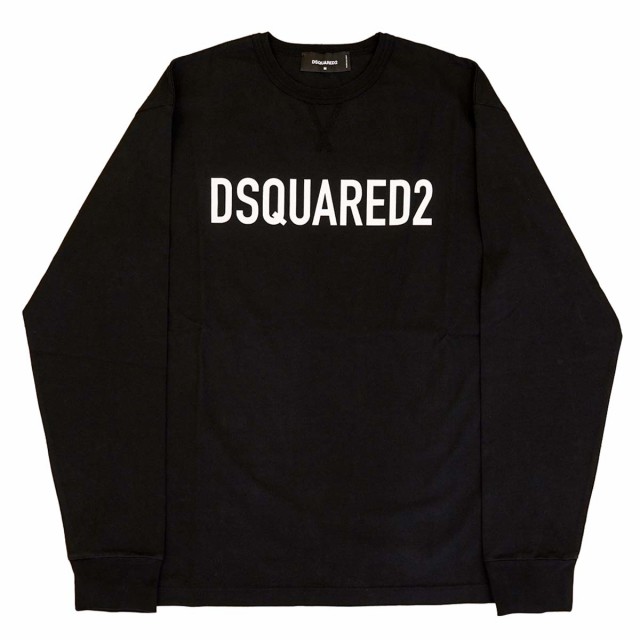 DSQUARED2 ディースクエアード トレーナー S74GD1150 S24583 LOOSE FIT LONG T-SHIRT メンズ 男性 スウェット 900 BLACK ブラック