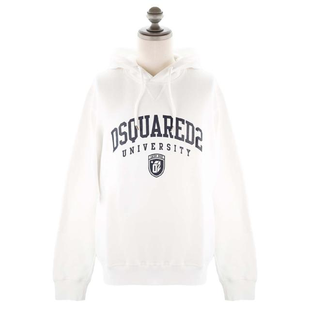 DSQUARED2 ディースクエアード パーカー S74GU0744 S25477 LOGO MELANGE HOODIE メンズ 男性 フーディー 100 WHITE ホワイトの通販は 39,800円