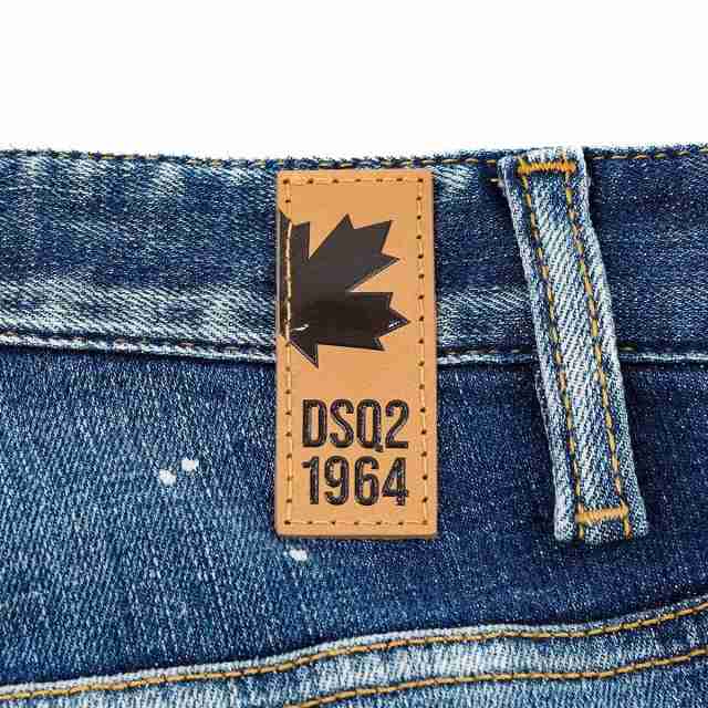 DSQUARED2 ディースクエアード ジーンズ S74LB1328 S30872 SKATER JEAN メンズ 男性 ボタンフライ デニム 470 BLUE ブルー