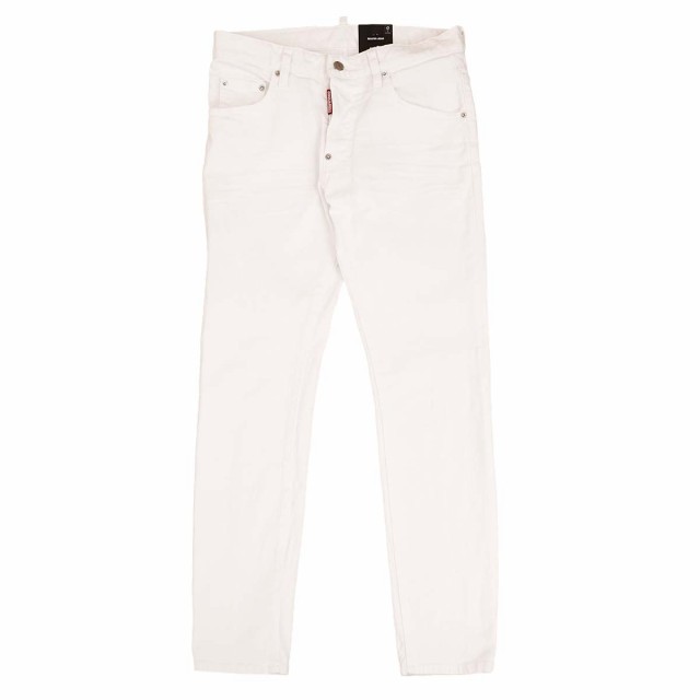 DSQUARED2 ディースクエアード ジーンズ S74LB1379 S39781 SKATER JEANS メンズ 男性 ボタンフライ デニム 100 WHITE ホワイト