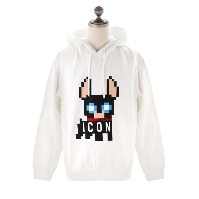 DSQUARED2 ディースクエアード パーカー S79GU0105 S25516 ICON COOL HOODIE メンズ 男性 フーディー 100 WHITE ホワイトの通販は 29,850円