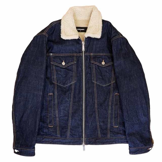 DSQUARED2 ディースクエアード デニムジャケット S74AM1301 S30309 DENIM JACKET メンズ 470 Navy Blue ネイビーブルー