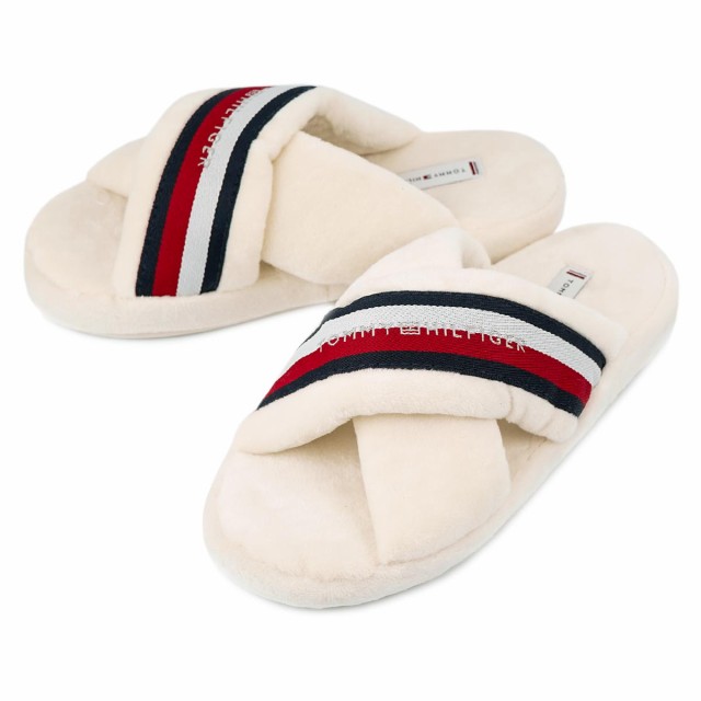 TOMMY HILFIGER トミーヒルフィガー サンダル 2023年春夏新作 FW0FW06888YBL COMFY HOME SLIPPERS  WITH STRAPS レディース ボア ECRU ホの通販はau PAY マーケット llegar au PAY マーケット－通販サイト