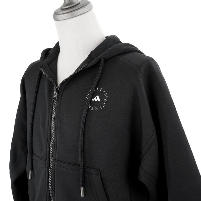 アディダスバイステラマッカートニー　黒ギャザー入フリース adidas by Stella McCartney（アディダスバイステラ