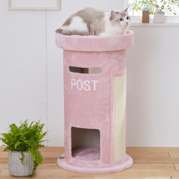 レトロポスト 猫 ねこ 爪とぎ おもちゃ かわいい インスタ 写真映え おしゃれ インテリア タワー ペット ペピイ Peppyの通販はau Pay マーケット Peppy ペピイ