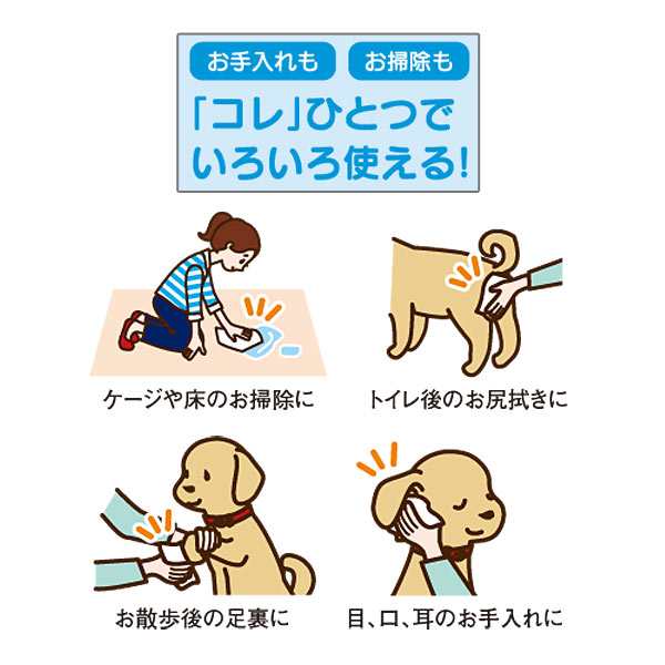 万能ウェットタオル クリンポイ 詰替用 150枚×1個 ウェットティッシュ 犬 猫 ペット 国産 大判 厚手 ペット ペピイオリジナルの通販はau  PAY マーケット - PEPPY（ペピイ）