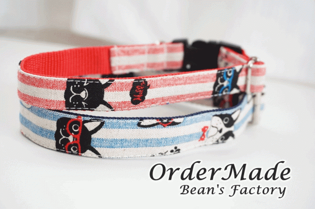 犬用首輪 ハーネス フレブルストライプ 全２色 オーダーメイド品 子犬 小型犬 中型犬 １５mm ２０mm フレンチブルドッグの通販はau Pay マーケット ｂｅａｎ ｓ ｆａｃｔｏｒｙ Au Wowma 店