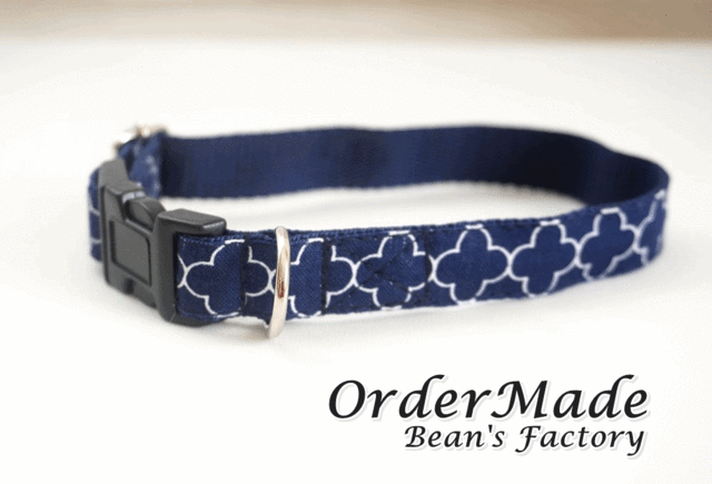犬用首輪 モロッカン柄 ネイビー オーダーメイド品 １５mm幅 子犬 小型犬 中型犬の通販はau Pay マーケット ｂｅａｎ ｓ ｆａｃｔｏｒｙ Au Pay マーケット店