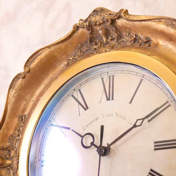 時計 おしゃれ 壁掛け時計 デザインウォールクロック アンティーク ヨーロピアン調 壁掛け ゴージャス ゴールド ヴィクトリアン調