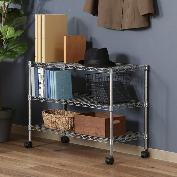 メタルラック 3段 クロムメッキ加工 収納ボード メタルテレビラック スチールシェルフ スチールラック オープンラック テレビ台 飾り棚 プリンター台 本棚の通販は 6,480円