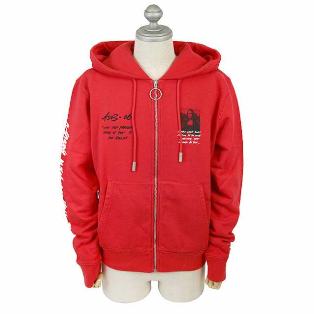 Off White パーカー オフホワイト メンズ Monalisa Zipped Hoodie Red Ombe001s の通販はau Pay マーケット Daluma Au Pay マーケット店