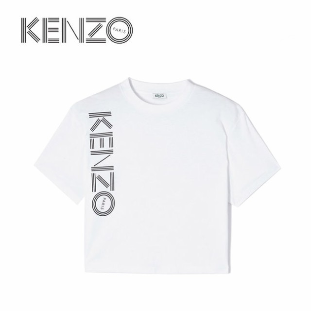 kenzo white logo t shirt