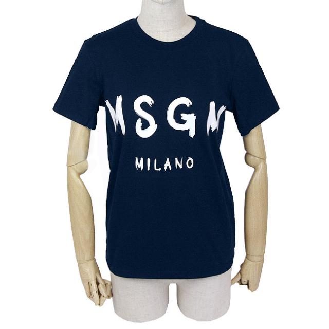 Msgm Tシャツ レディース エムエスジーエム 半袖 ブラシストロークロゴ ｔシャツ Regular T Shirt With Brushstroke Msgm Logo 全4の通販はau Pay マーケット Daluma Au Pay マーケット店