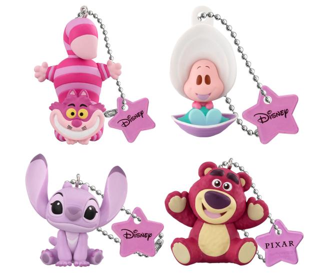 ディズニーキャラクター カラーコレクションチャーム purple 全4種セット コンプ コンプリートセット