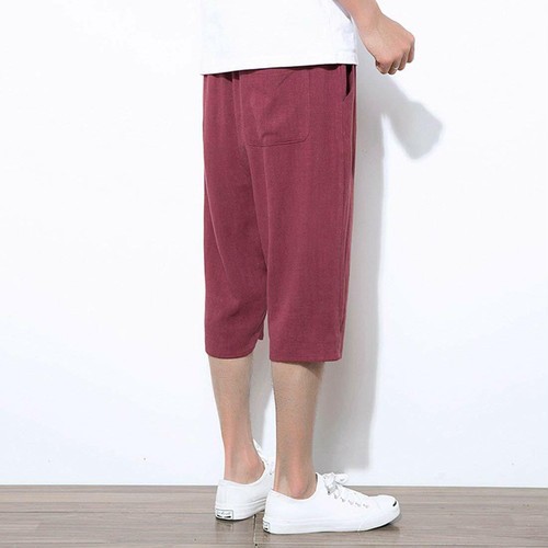 2xl サルエルパンツ 赤 ワインレッド メンズ ハーフパンツ サルエル ショートパンツ 麻 夏 七分丈 調整紐の通販はau Pay マーケット ダイレクト販売サービス Au Pay マーケット店