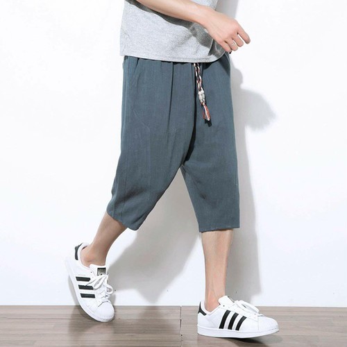 3xl 緑 モスグリーン サルエルパンツ メンズ ハーフパンツ ショートパンツ 麻 夏 七分丈 調整紐の通販はau Pay マーケット ダイレクト販売サービス Au Pay マーケット店