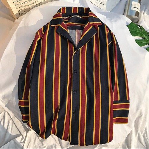 L ネイビー ストライプシャツ シャツジャケット メンズ ストライプ シャツ ジャケット 縦縞 長袖 七分丈 カジュアル モダン シック おしの通販はau Pay マーケット ダイレクト販売サービス Au Pay マーケット店