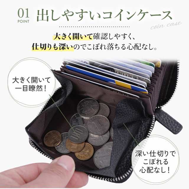 ミニ財布 レディース 本革 二つ折り 軽量 小銭入れ コンパクト