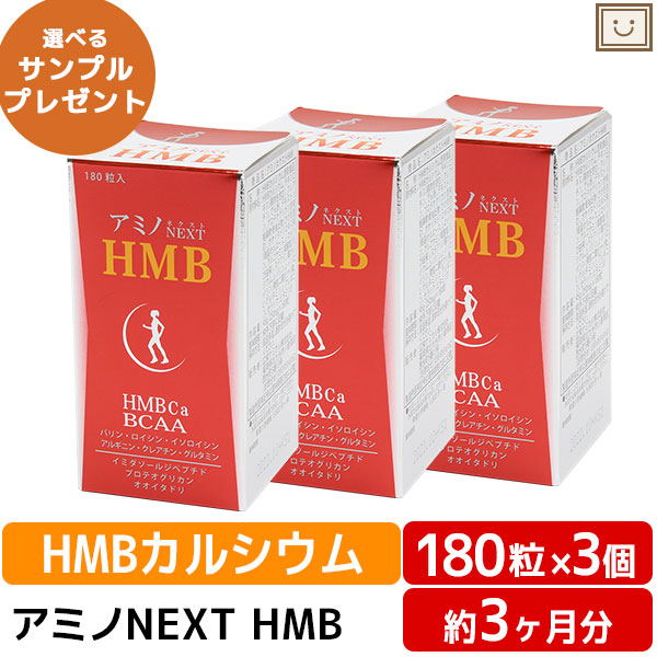 アミノネクストHMB 3個セット BCAA 筋肉 筋肉減少 バリン ロイシン イソロイシン イミダゾールペプチド プリテオグリカン オオイタドリ 軟骨 カルシウム ビタミン 中高年 運動 健康食品 スポーツ乳酸菌 ギフト サプリ サプリメント 食事で不足の通販は