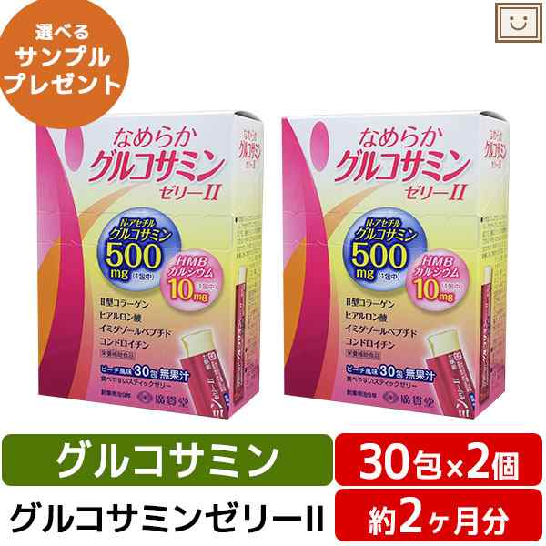 送なめらかグルコサミンゼリーll 30包 2個セット | スティックゼリー 筋肉 健康 サプリメント ゼリー グルコサミン コンドロイチン カル