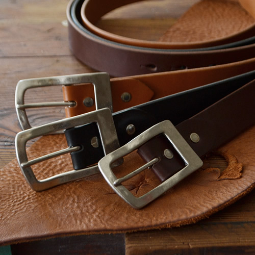 ベルト 栃木レザー メンズ 日本製 真鍮ギャリソンバックル 革 本革