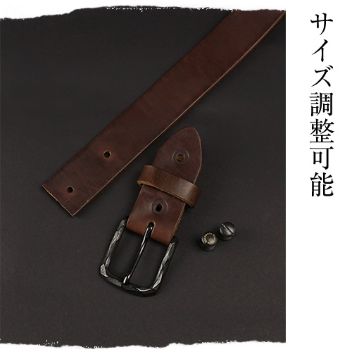 クロムエクセル ベルト ホーウィン オイルレザー 真鍮バックル 送料無料 日本製 【名入れ対応】 Nippon de Handmade 30mm幅 本革ベルト Horween Chromexcel Belt クロムエクセル ベルト ホーウィン オイルレザー 真鍮バックル 送料