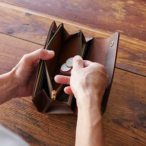 イタリアンレザー ミニ財布 ヌバック レザー 本革 牛革