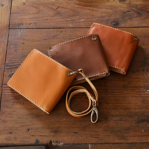 utata original leather 財布とニッケルウォレットチェーン pot ポット 財布 メンズ 二つ折り 栃木レザー 日本製 送料無料