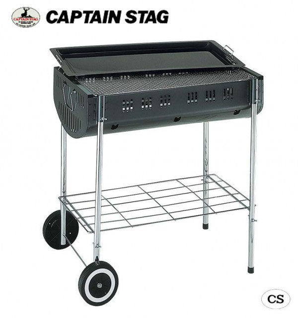 CAPTAIN STAG オーク バーベキューコンロ(LL)(キャスター付) M-6440 キャンプ アウトドア 屋外 野外 おしゃれ バーベキュー レジャー ピクニック 海 山 正規品取扱店 パール金属