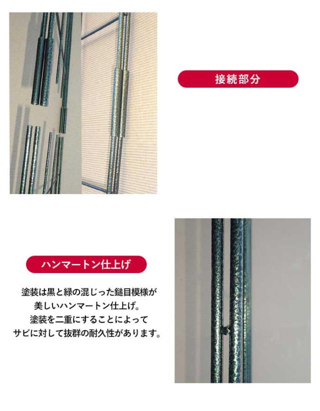 【2W（ツーダブル） ワイヤーフェンス（1台入） No.183】 GREENGARDEN ガーデンフェンス アイアンフェンス 植物 ガーデニング用品 園芸用品 庭園 収穫 農業 緑 花 ガーデンファニチャー 小林金物 燕三条_3