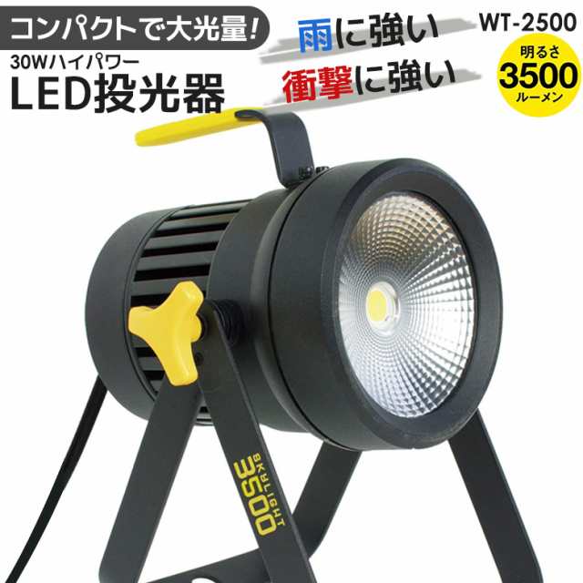 投光器 led 【49％引き】 ムサシ 全天候型LED投光器スカイライト30W（WT-2500） ワークライト 作業灯 屋外 エクステリア 照明 防犯グッズ