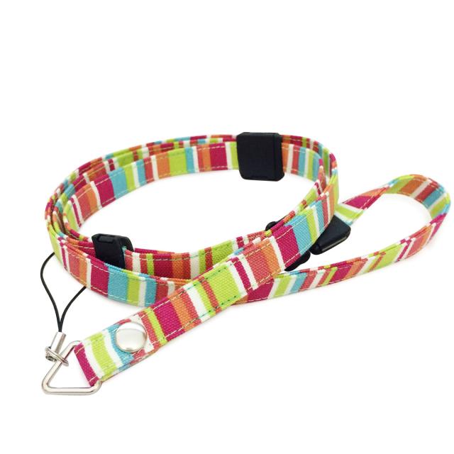 あんしんストラップ カラフルストライプ 子供 キッズ ネックストラップ 安全パーツ 長さ調節 キッズケータイ マモリーノ キッの通販はau Pay マーケット エソラワークス