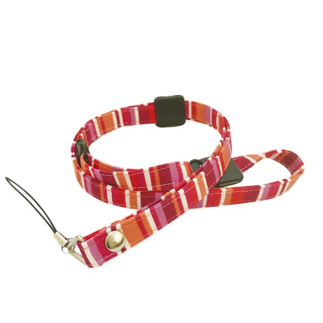 あんしんストラップ レッドストライプ 子供 キッズ ネックストラップ 安全パーツ 長さ調節 キッズケータイ マモリーノ キッズの通販はau Pay マーケット エソラワークス