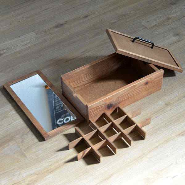 小物入れ 収納 メンズ 蓋付き 卓上 木製 ボックス ケース 箱型 木目