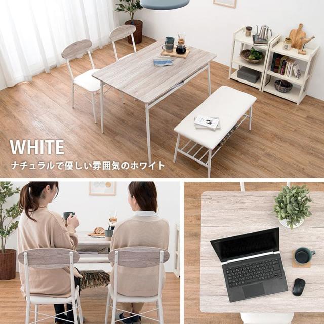 ダイニングセット 4人 ダイニングテーブルセット 4人用 アイアン 木製 4点 4人掛け ベンチ ダイニングテーブル セット ヴィンテージ おしゃれ 椅子 コンパクト_12