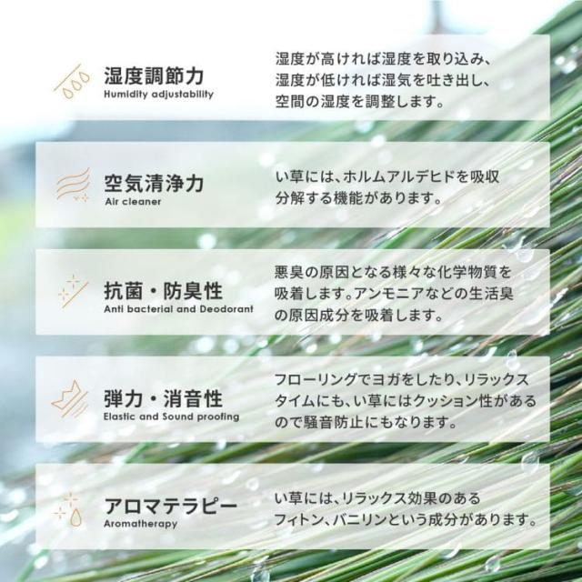 カーペット ラグ い草 1.5畳 撥水 ウレタン 厚手 裏貼り い草カーペット い草ラグ 夏用 ペット いぐさ 畳 おしゃれ 抗菌 防臭 ござ 夏 長方形 天然素材_6
