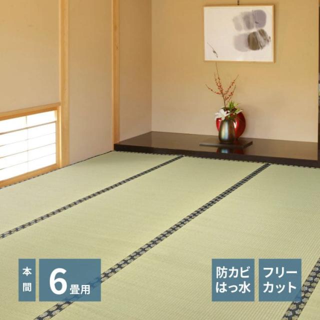い草 上敷き カーペット 夏 フリーカット 撥水 6畳 本間 防カビ ペット対応 い草カーペット 抗菌 防臭 長方形 ござ 夏用 ラグ おしゃれ 花ござ いぐさ